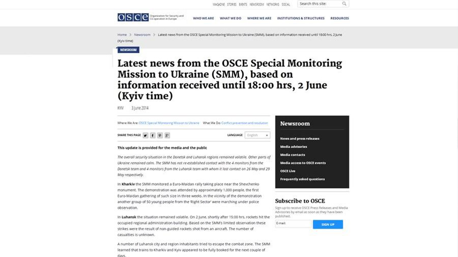 После публикации данных об авиаударе по администрации Луганска на сайт ОБСЕ началась мощная DDoS-атака - IT новости