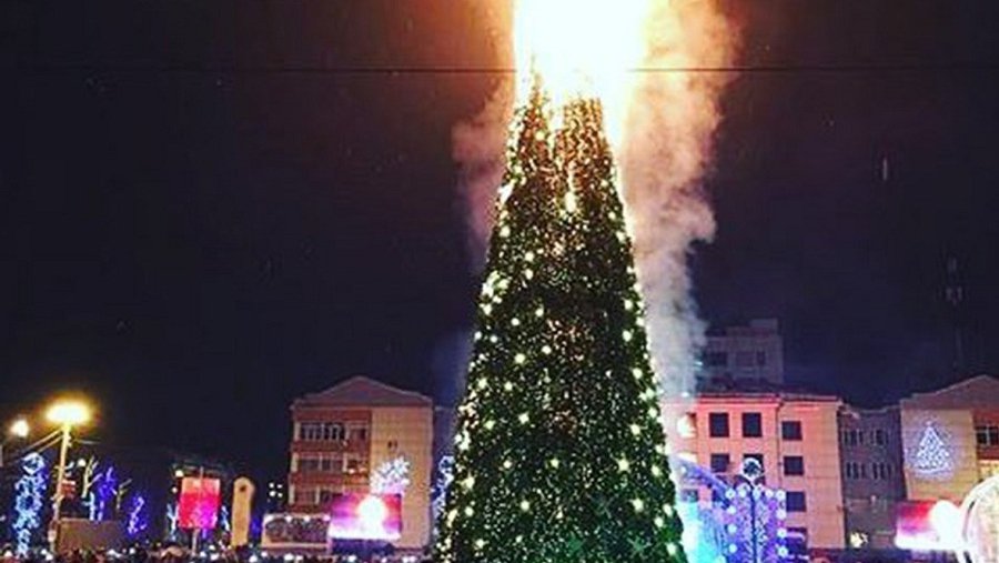 Власти Южно-Сахалинска установят новую новогоднюю елку взамен сгоревшей - В Мире