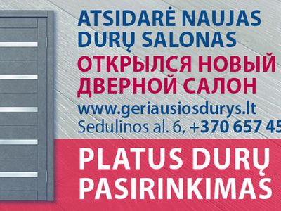 Laukiame jūsų naujame durų salone - Reklama