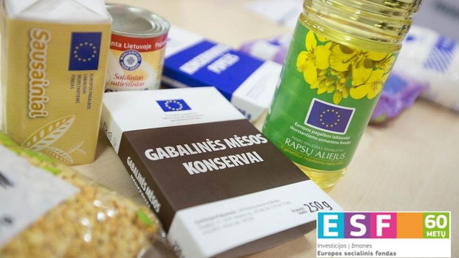 Выдача продуктовой помощи малоимущим жителям - В Висагинасе