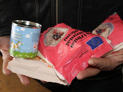 На продуктовую помощь могут рассчитывать большее количество лиц (добавлено видео) - В Висагинасе